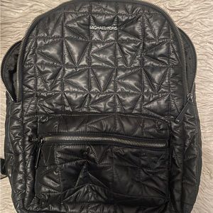 Black Puffer Micheal Kors Backpack